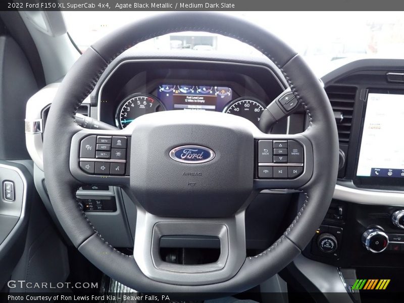 Agate Black Metallic / Medium Dark Slate 2022 Ford F150 XL SuperCab 4x4