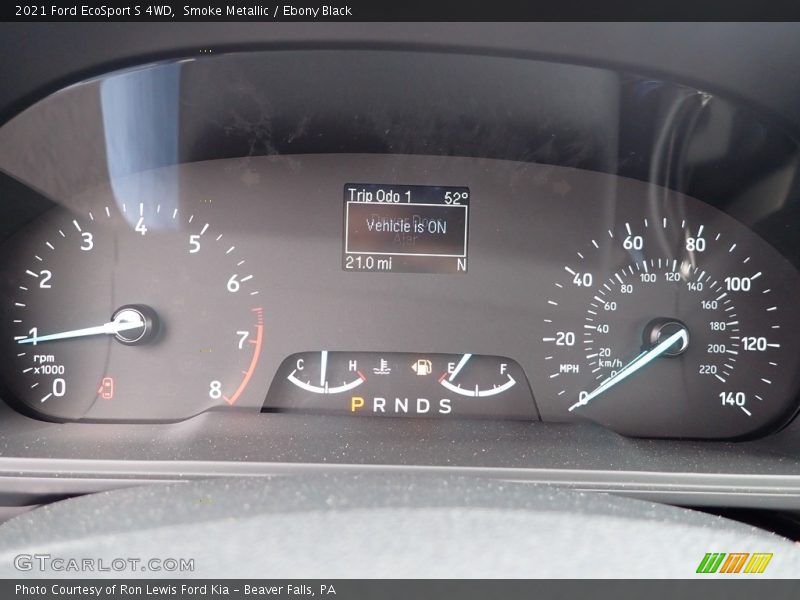 Smoke Metallic / Ebony Black 2021 Ford EcoSport S 4WD