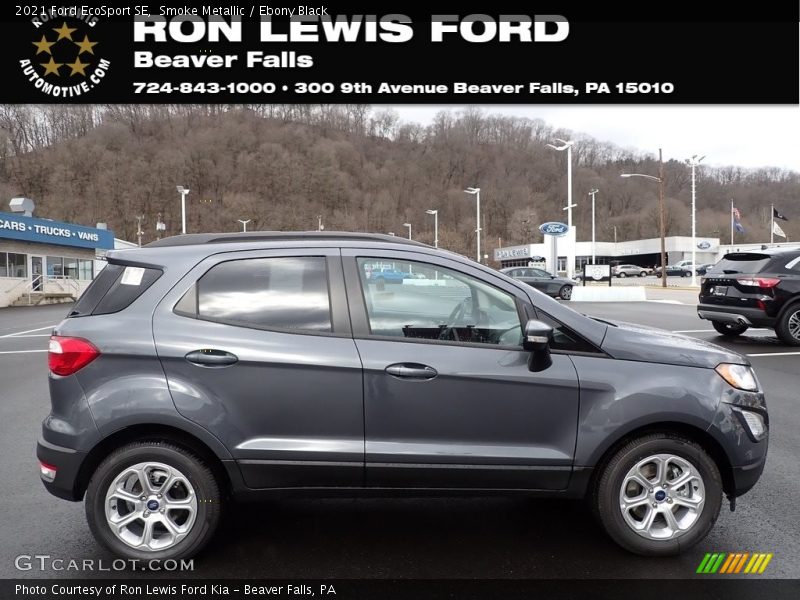 Smoke Metallic / Ebony Black 2021 Ford EcoSport SE