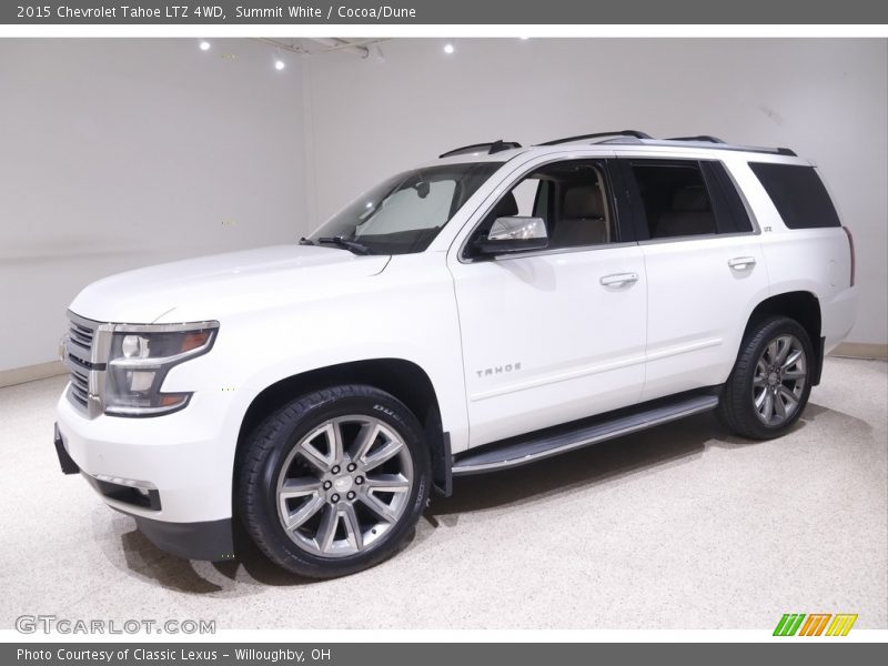 Summit White / Cocoa/Dune 2015 Chevrolet Tahoe LTZ 4WD