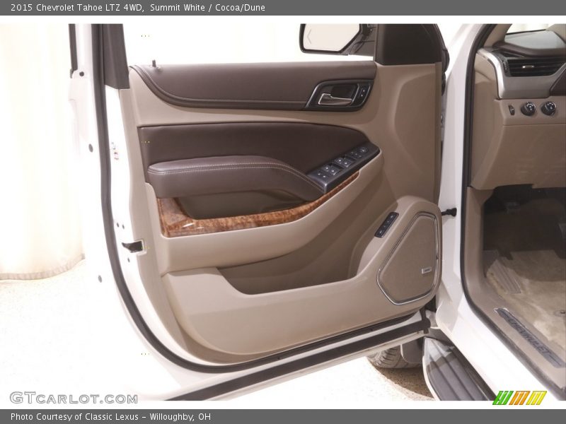 Summit White / Cocoa/Dune 2015 Chevrolet Tahoe LTZ 4WD