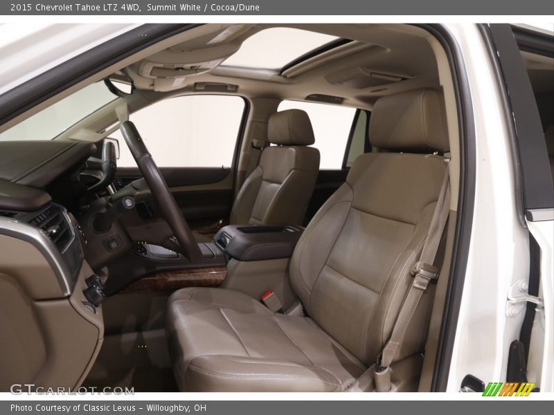 Summit White / Cocoa/Dune 2015 Chevrolet Tahoe LTZ 4WD