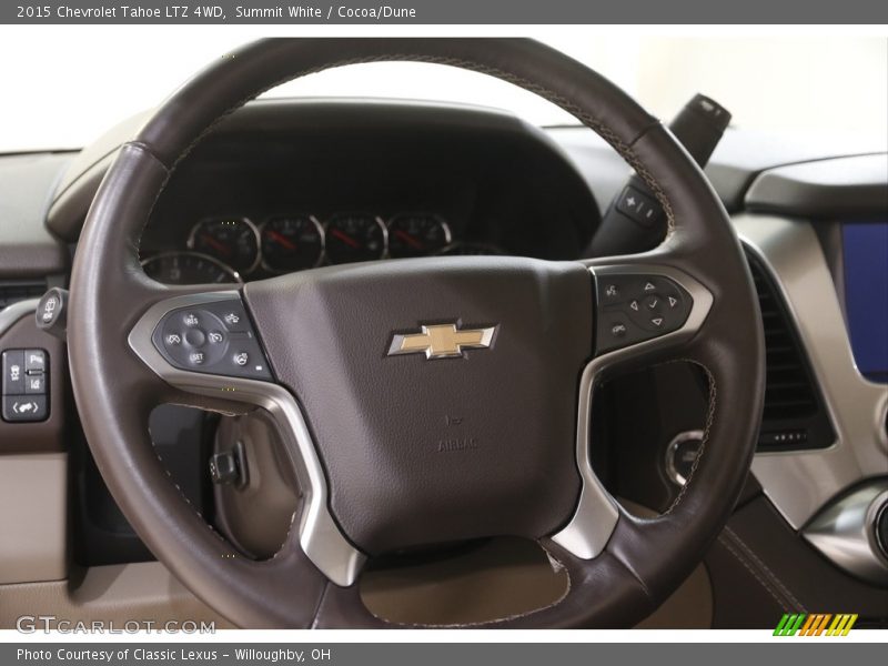 Summit White / Cocoa/Dune 2015 Chevrolet Tahoe LTZ 4WD