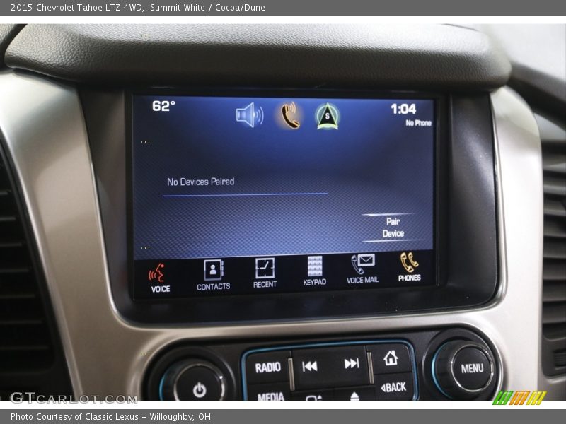 Summit White / Cocoa/Dune 2015 Chevrolet Tahoe LTZ 4WD
