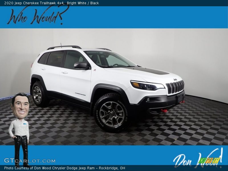 Bright White / Black 2020 Jeep Cherokee Trailhawk 4x4