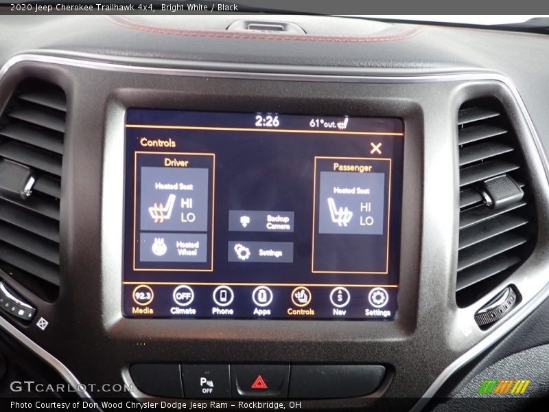 Bright White / Black 2020 Jeep Cherokee Trailhawk 4x4