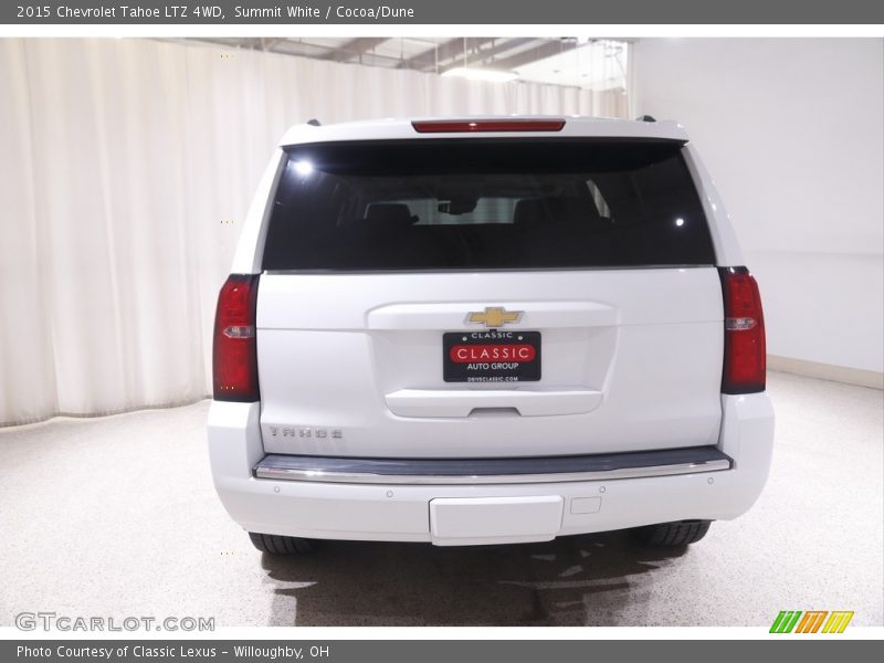 Summit White / Cocoa/Dune 2015 Chevrolet Tahoe LTZ 4WD