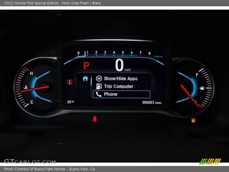  2022 Pilot Special Edition Special Edition Gauges