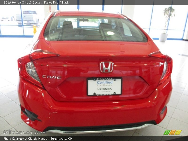 Rallye Red / Black 2019 Honda Civic LX Sedan