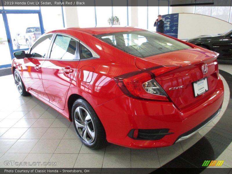 Rallye Red / Black 2019 Honda Civic LX Sedan