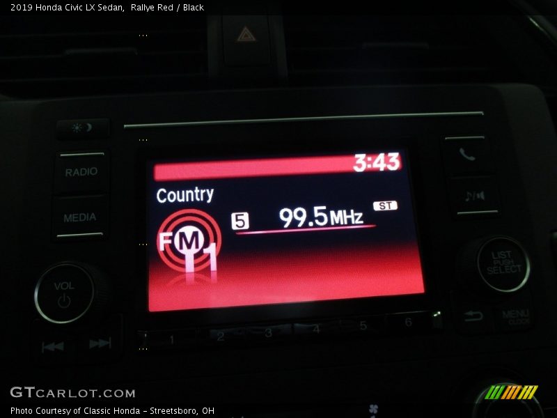 Rallye Red / Black 2019 Honda Civic LX Sedan
