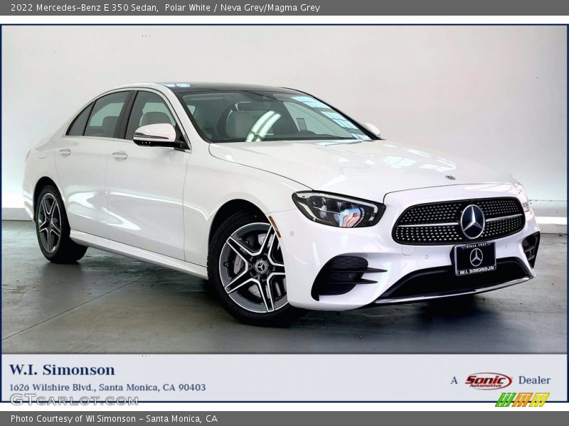 Polar White / Neva Grey/Magma Grey 2022 Mercedes-Benz E 350 Sedan