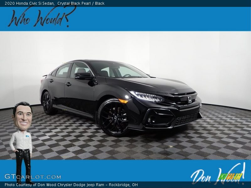 Crystal Black Pearl / Black 2020 Honda Civic Si Sedan