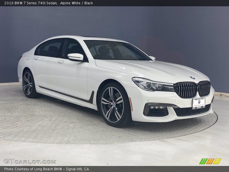 Alpine White / Black 2019 BMW 7 Series 740i Sedan