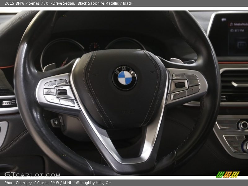 Black Sapphire Metallic / Black 2019 BMW 7 Series 750i xDrive Sedan
