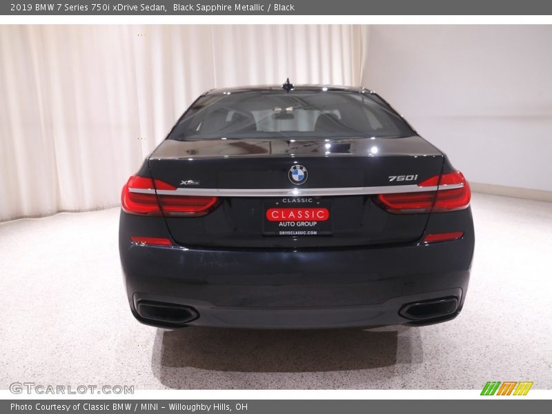 Black Sapphire Metallic / Black 2019 BMW 7 Series 750i xDrive Sedan