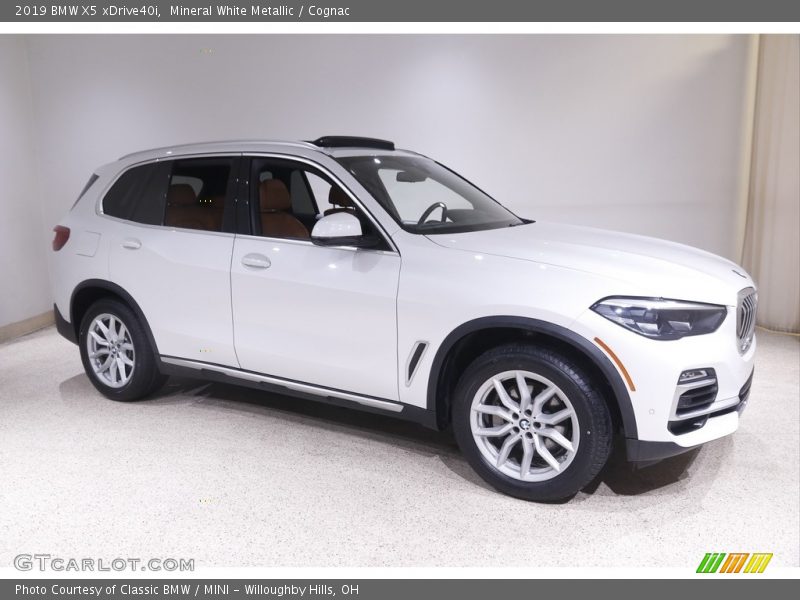 Mineral White Metallic / Cognac 2019 BMW X5 xDrive40i