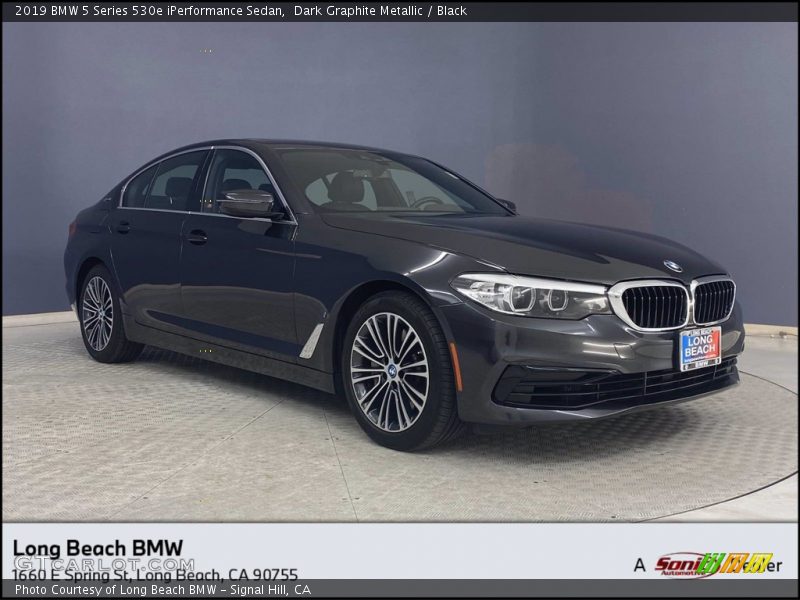 Dark Graphite Metallic / Black 2019 BMW 5 Series 530e iPerformance Sedan