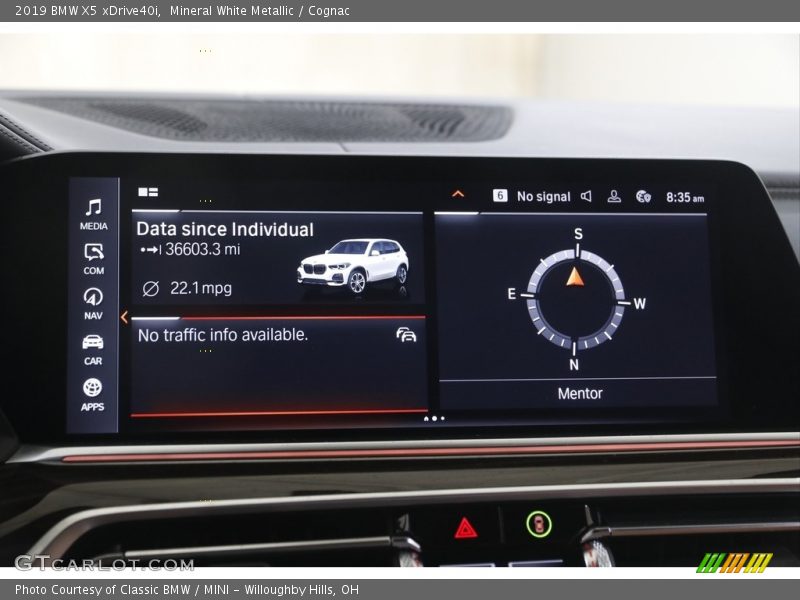 Mineral White Metallic / Cognac 2019 BMW X5 xDrive40i