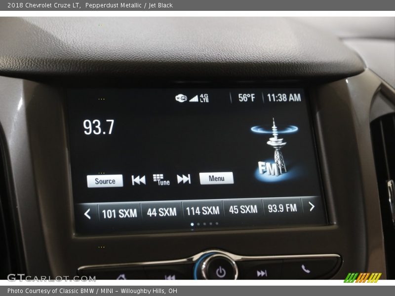 Pepperdust Metallic / Jet Black 2018 Chevrolet Cruze LT