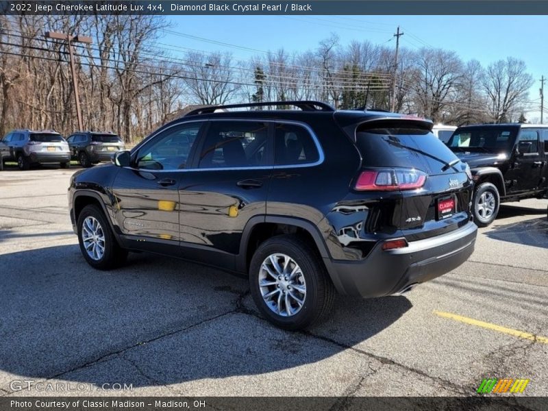 Diamond Black Crystal Pearl / Black 2022 Jeep Cherokee Latitude Lux 4x4