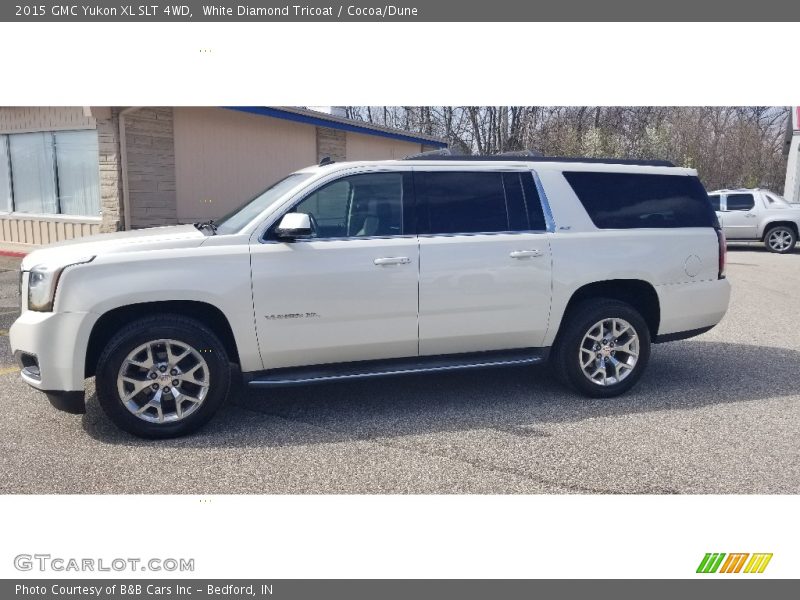 White Diamond Tricoat / Cocoa/Dune 2015 GMC Yukon XL SLT 4WD