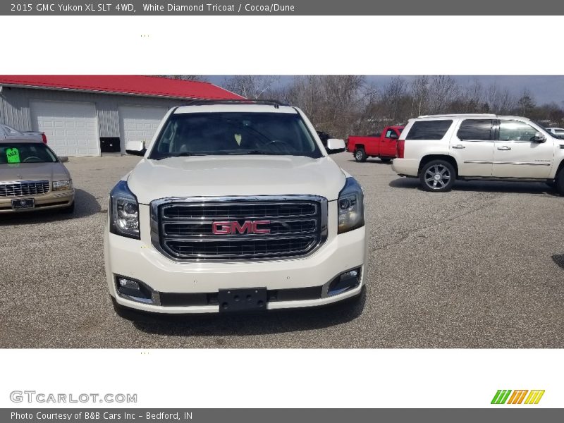 White Diamond Tricoat / Cocoa/Dune 2015 GMC Yukon XL SLT 4WD