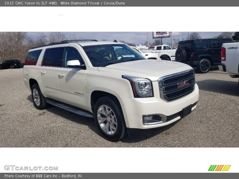 White Diamond Tricoat / Cocoa/Dune 2015 GMC Yukon XL SLT 4WD