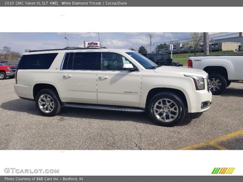 White Diamond Tricoat / Cocoa/Dune 2015 GMC Yukon XL SLT 4WD