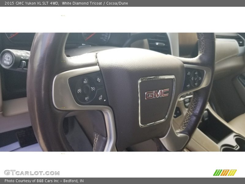 White Diamond Tricoat / Cocoa/Dune 2015 GMC Yukon XL SLT 4WD