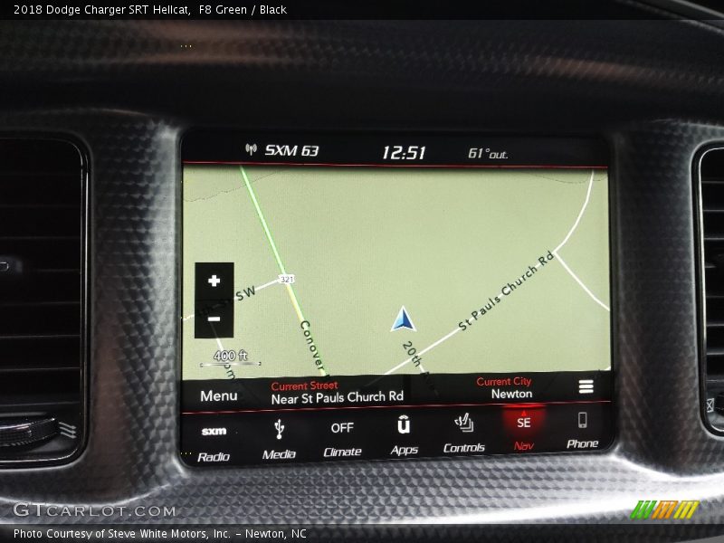 Navigation of 2018 Charger SRT Hellcat