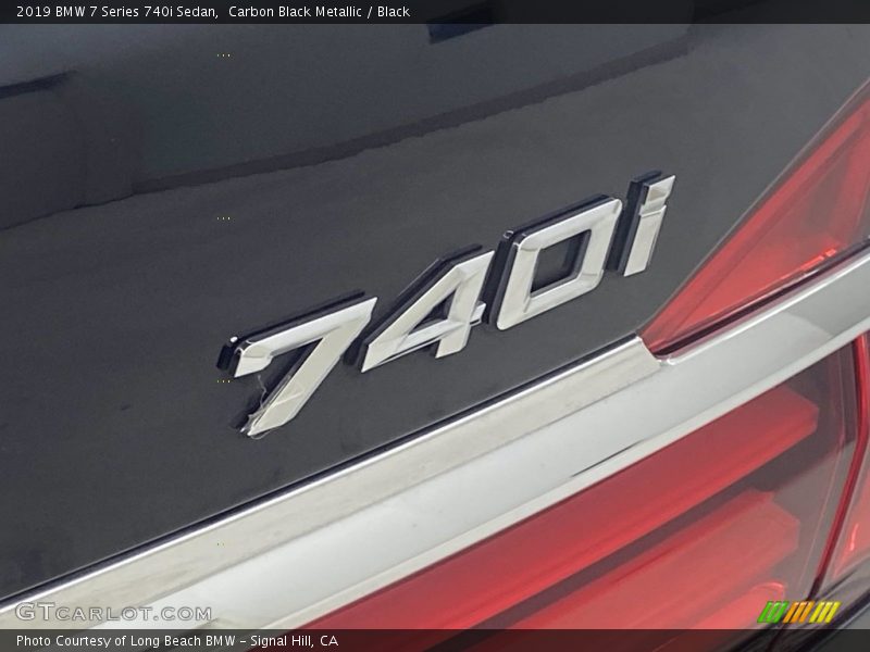 Carbon Black Metallic / Black 2019 BMW 7 Series 740i Sedan