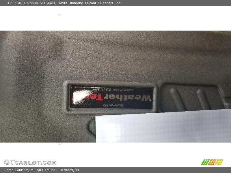 White Diamond Tricoat / Cocoa/Dune 2015 GMC Yukon XL SLT 4WD