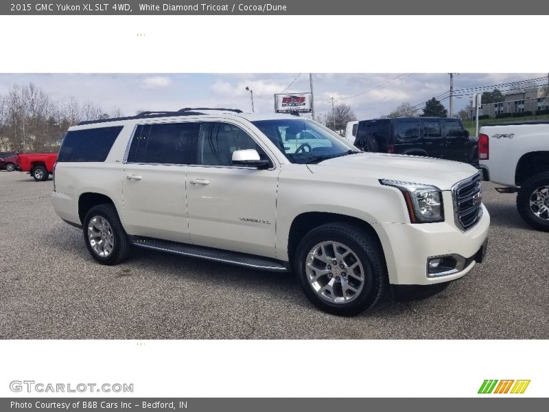 White Diamond Tricoat / Cocoa/Dune 2015 GMC Yukon XL SLT 4WD