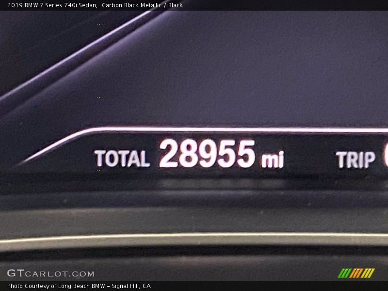 Carbon Black Metallic / Black 2019 BMW 7 Series 740i Sedan