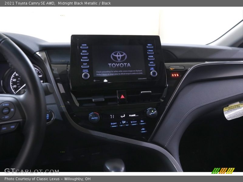 Midnight Black Metallic / Black 2021 Toyota Camry SE AWD