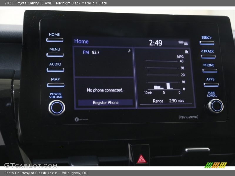 Midnight Black Metallic / Black 2021 Toyota Camry SE AWD