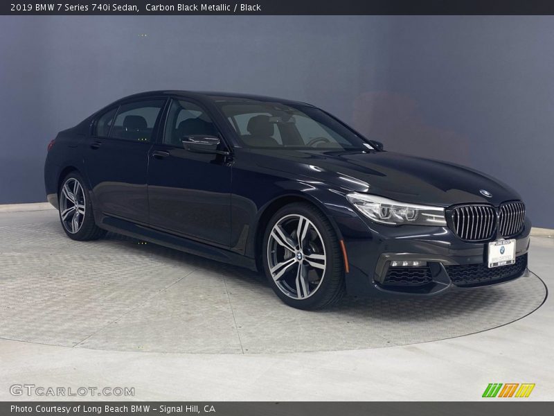 Carbon Black Metallic / Black 2019 BMW 7 Series 740i Sedan
