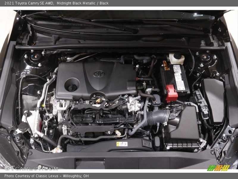 Midnight Black Metallic / Black 2021 Toyota Camry SE AWD