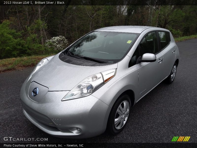 Brilliant Silver / Black 2013 Nissan LEAF S