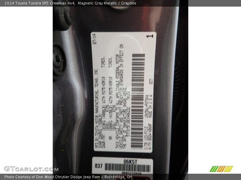 Magnetic Gray Metallic / Graphite 2014 Toyota Tundra SR5 Crewmax 4x4