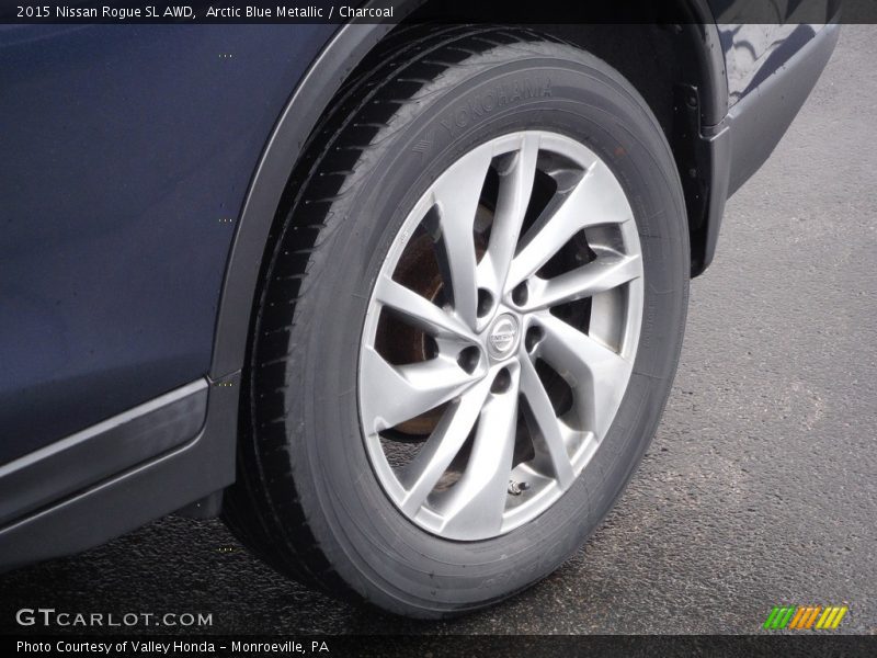 Arctic Blue Metallic / Charcoal 2015 Nissan Rogue SL AWD