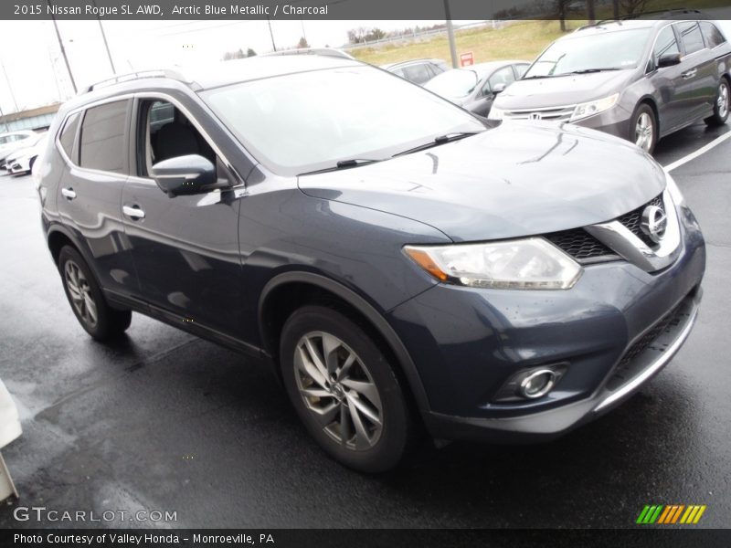 Arctic Blue Metallic / Charcoal 2015 Nissan Rogue SL AWD