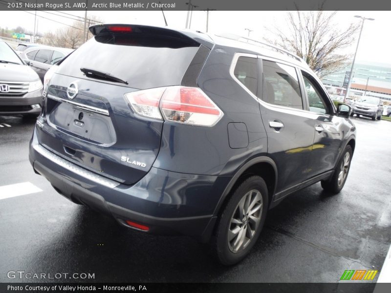 Arctic Blue Metallic / Charcoal 2015 Nissan Rogue SL AWD