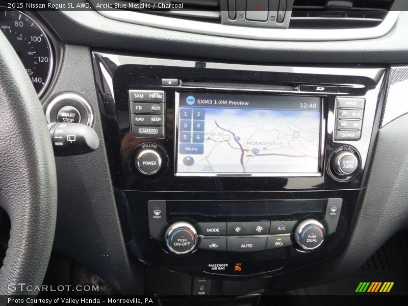 Arctic Blue Metallic / Charcoal 2015 Nissan Rogue SL AWD
