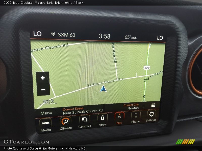 Navigation of 2022 Gladiator Mojave 4x4