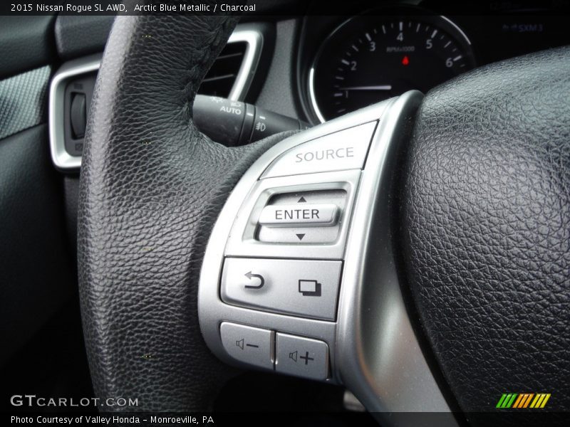 Arctic Blue Metallic / Charcoal 2015 Nissan Rogue SL AWD