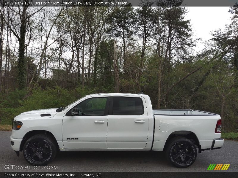 Bright White / Black 2022 Ram 1500 Big Horn Night Edition Crew Cab