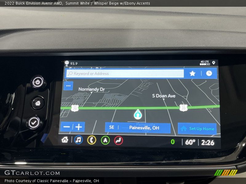 Navigation of 2022 Envision Avenir AWD