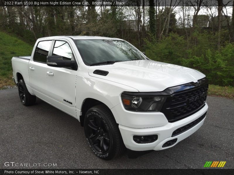 Bright White / Black 2022 Ram 1500 Big Horn Night Edition Crew Cab